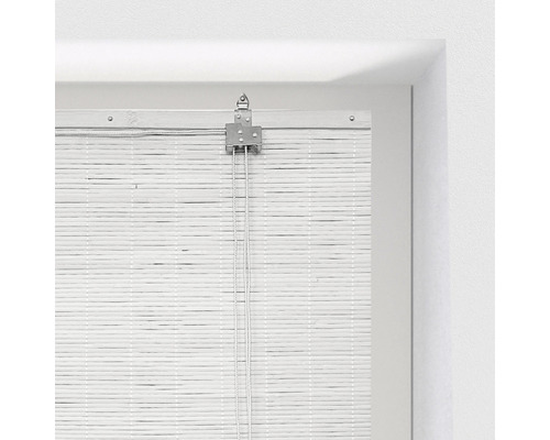 Soluna bamboe rolgordijn, plat wit, 60x160 cm