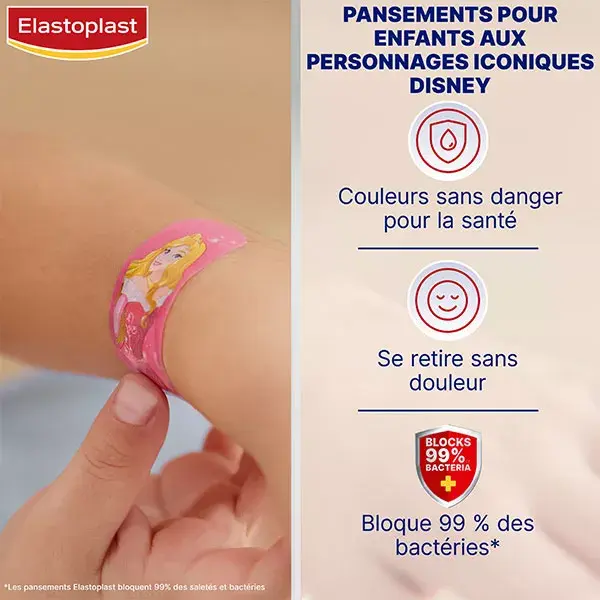 Curativos infantis Elastoplast Princesas da Disney, 20 unidades