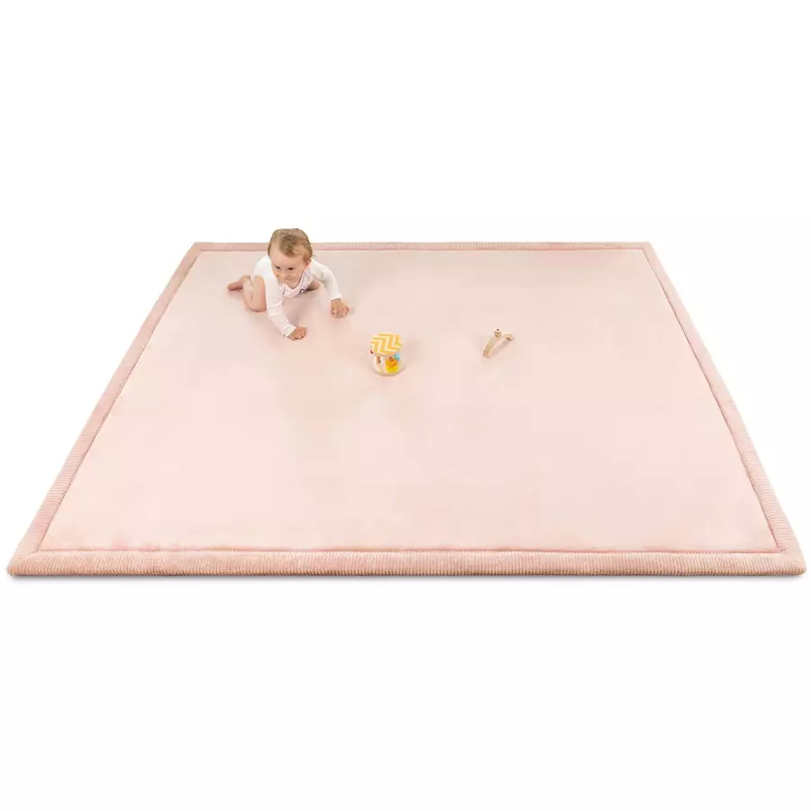 Hakuna Matte Samtmatte-Spielmatte für Baby 200 x 150 cm, Rosa