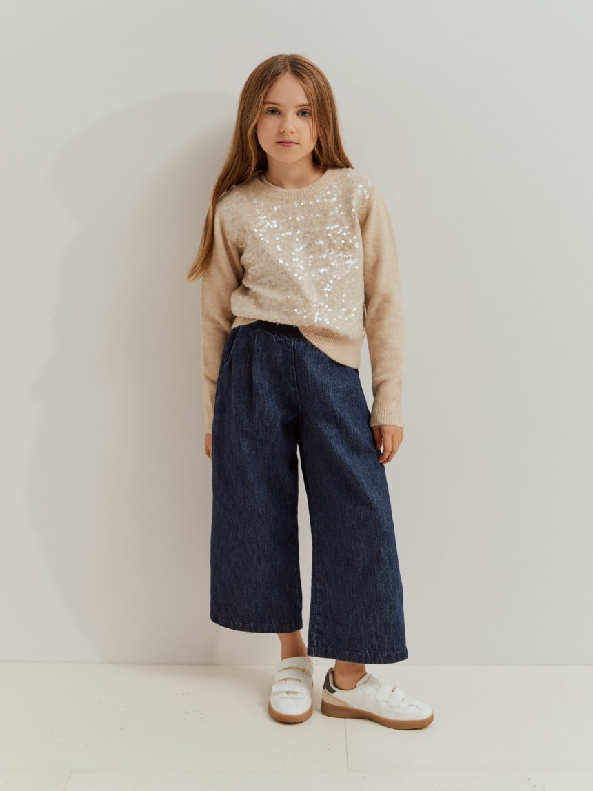 Camisola de malha com lantejoulas