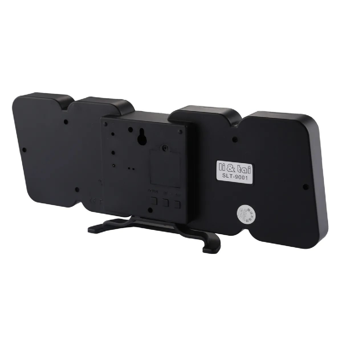 Wewoo Horloge Murale 3D LED - Noir