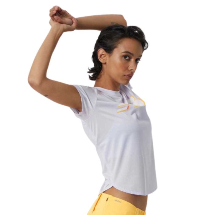 New Balance Dame T-shirts Graphic Accelerate Women SS Top Lilla