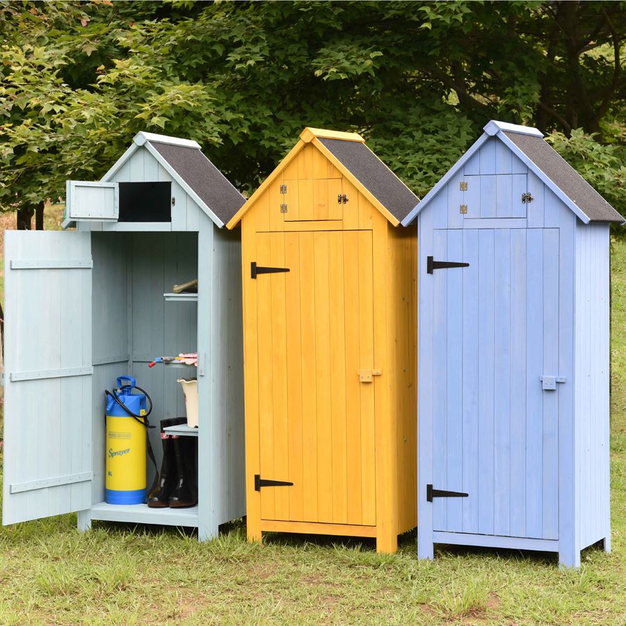 Holz-Gartenschrank 179cm Natur