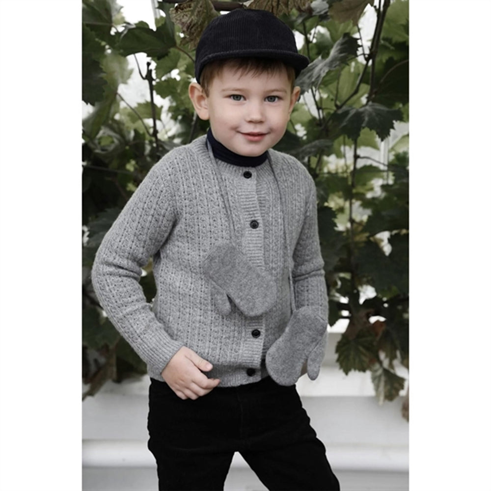 Navy Ajo Baby Cashmere Strik Vanter