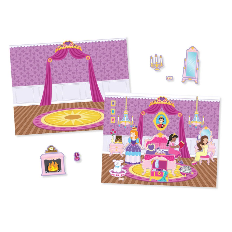 Melissa & Doug - Genanvendelig klistermærkepude - Prinsesseslot