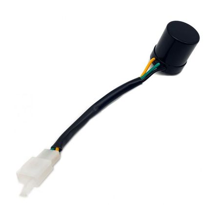 Centrale de clignotants Brazoline AUTO-REGULEE 3 Broches Ampoule et Led (HONDA, YAMAHA, SUZUKI, KAWASAKI, etc) Universel - Noir