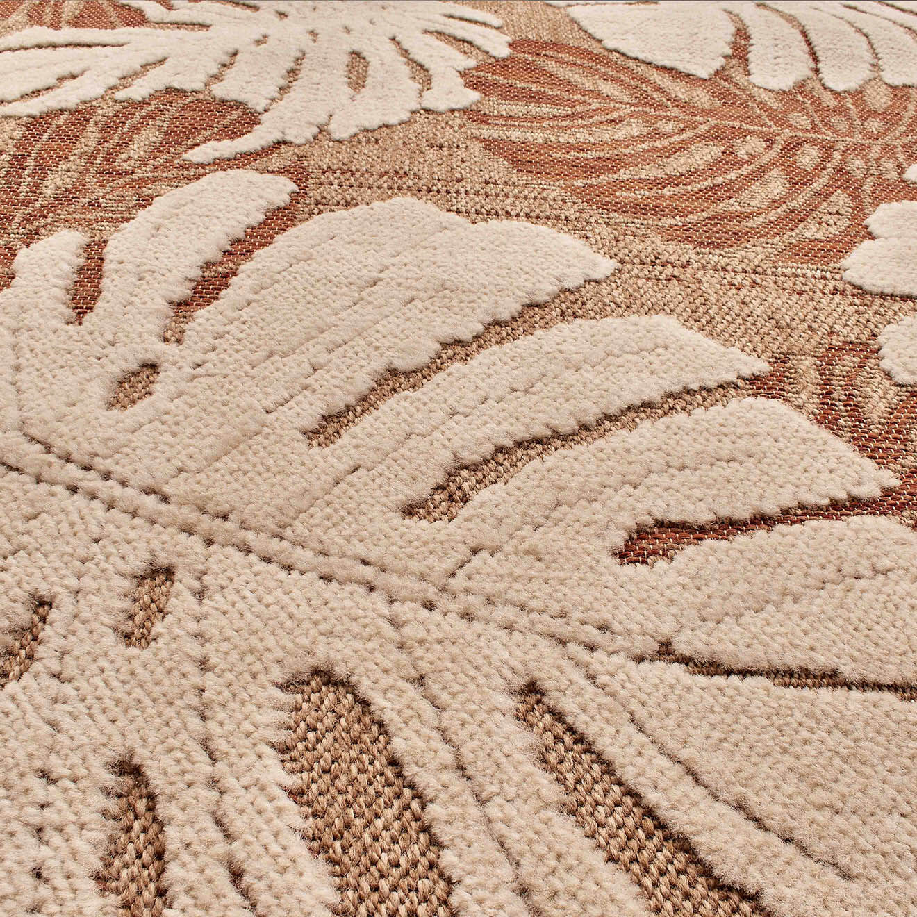 Nazar Rugs Tapis aspect jute TULUM 9062 intérieur & extérieur terra - 120x170 cm