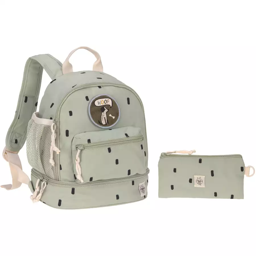 LÄSSIG Mini Backpack, Happy Prints, light olive