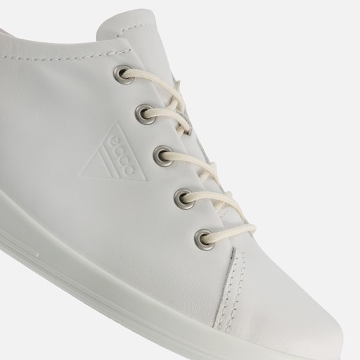Ecco Soft 2.0 Veterschoenen wit Leer