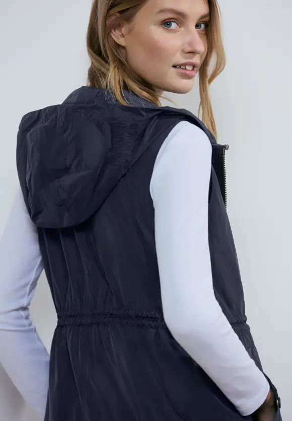Longweste mit Mesh - deep blue