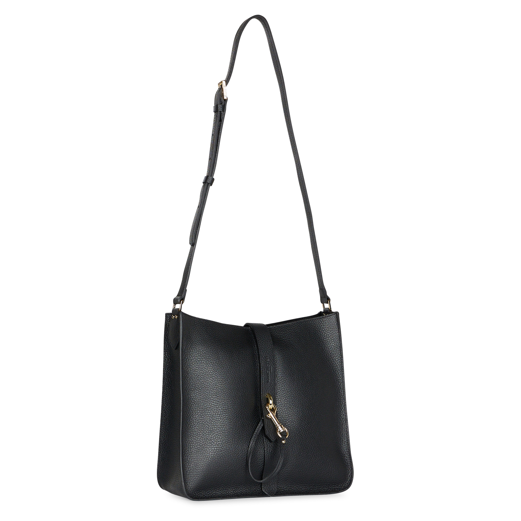 Grand sac trotteur en cuir| Noir