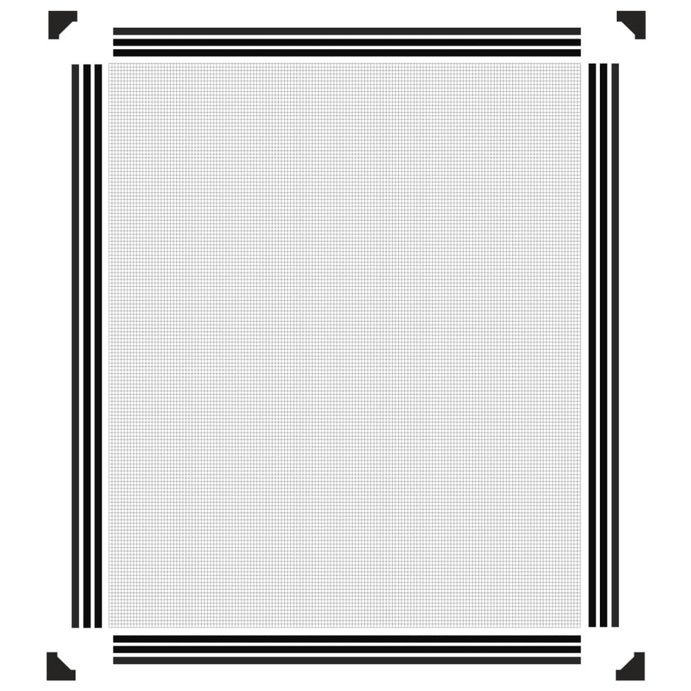 Moustiquaire magnétique pour fenêtres anthracite 100x120 cm