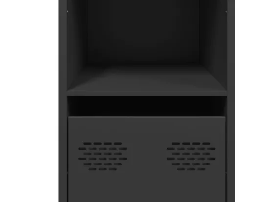 Buffet noir 101,5x39x73,5 cm acier laminé à froid