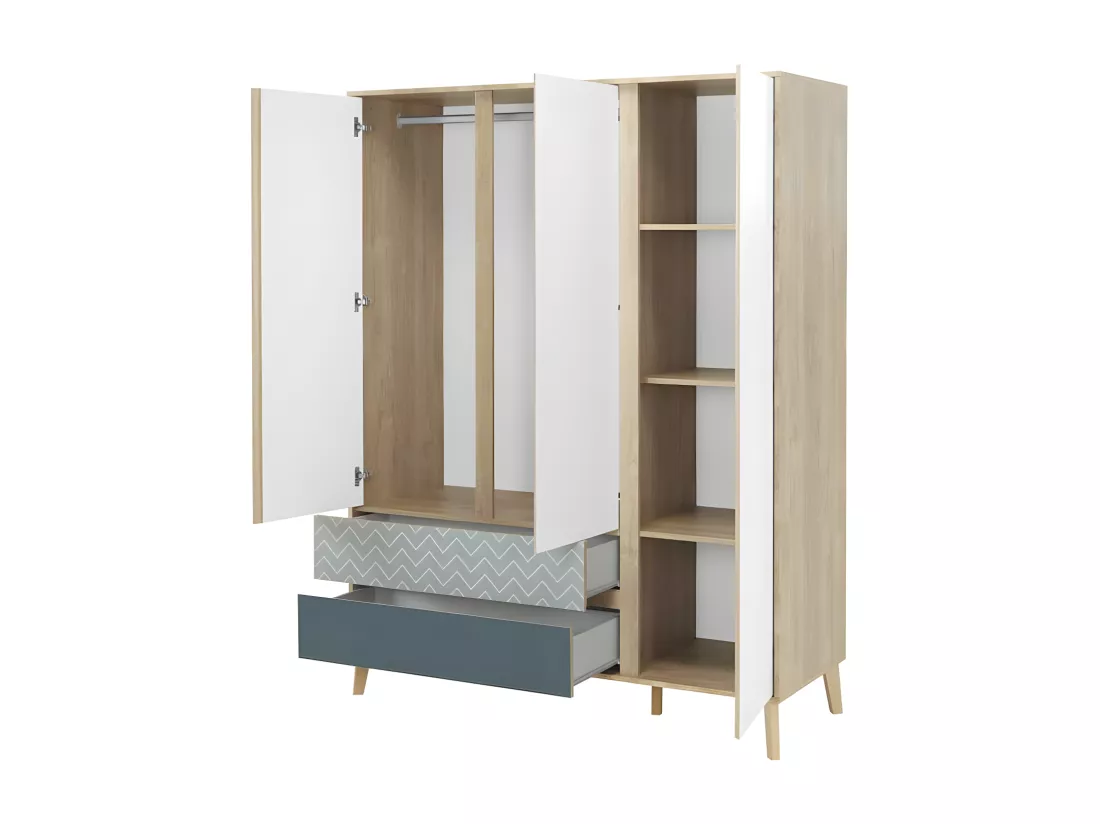 Chambre Adulte Complète (180*200) Chêne blond - ESMEY