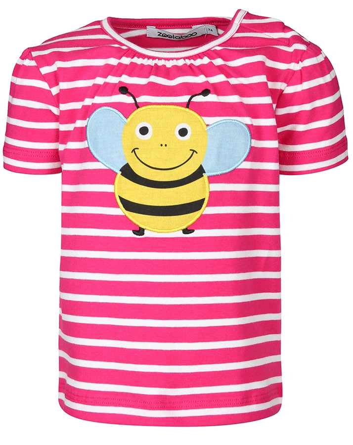 T-Shirt BIENE BRUMMI gestreift in pink/weiß