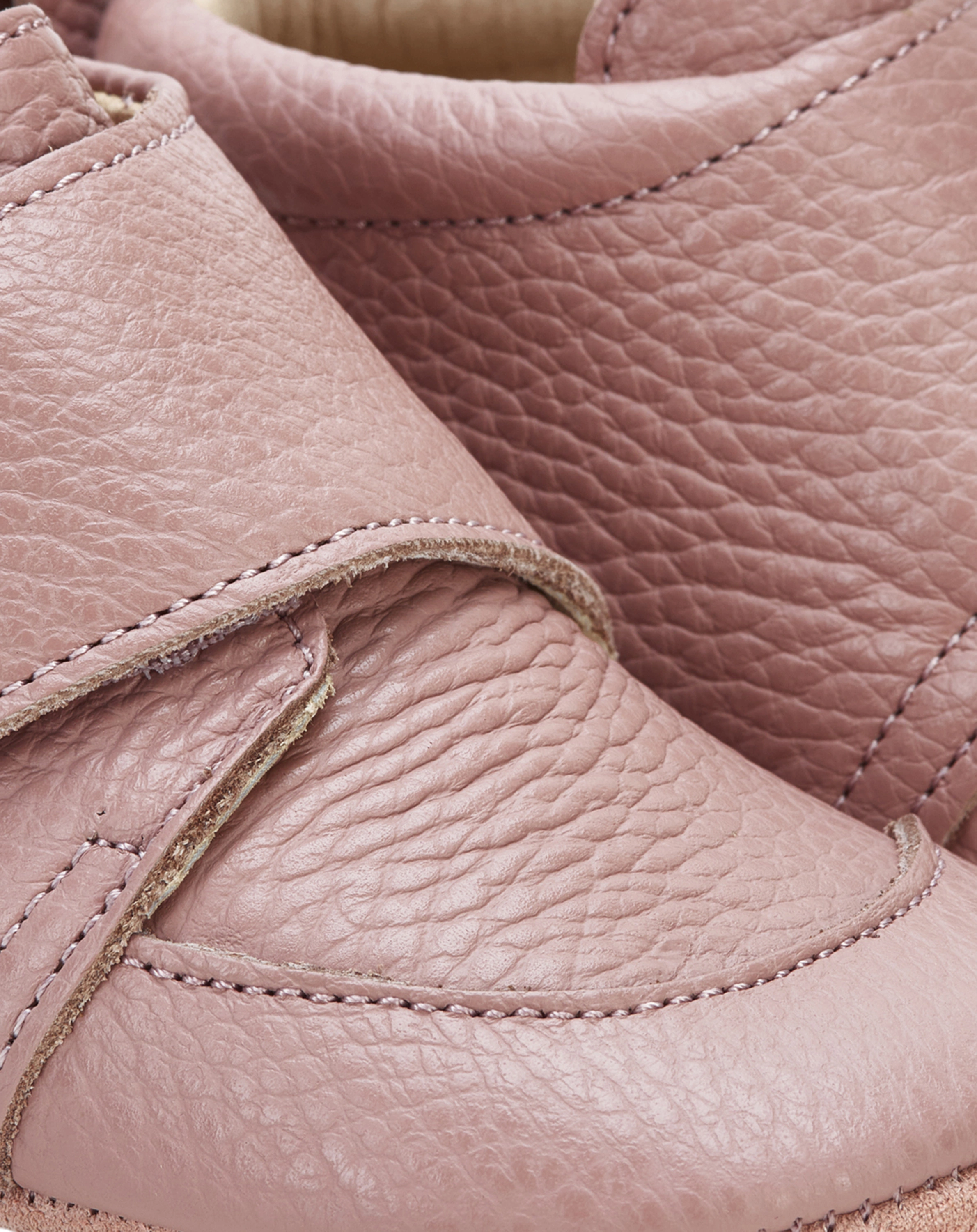 Leder-Krabbelschuhe EASY in old rose