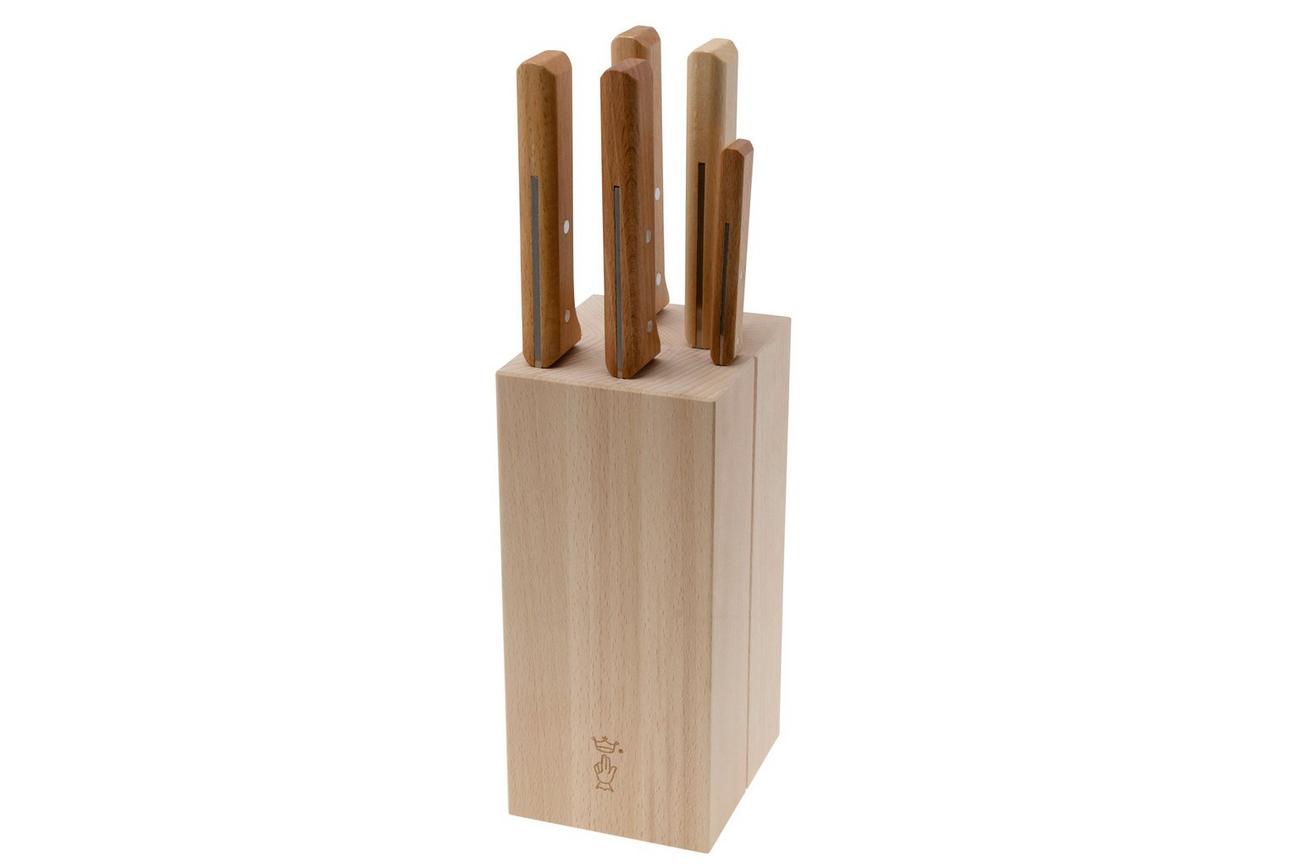 Opinel Parallèle 2402, 5-delige messenset incl. blok