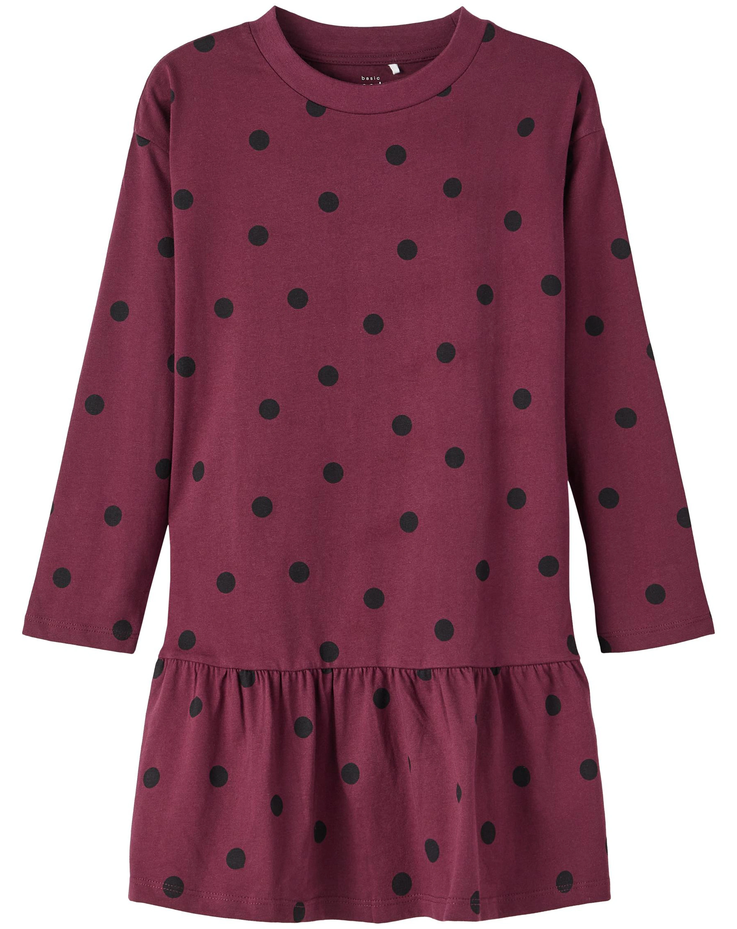 Jersey-Langarmkleid NKFVUTTI LS BOXY in fig