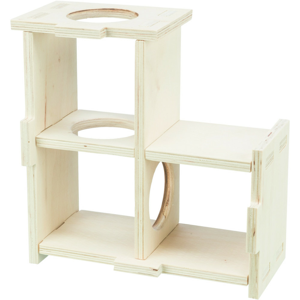 Maison emboitable 3 chambres 25 x 10 x 25 cm pour souris, hamsters
