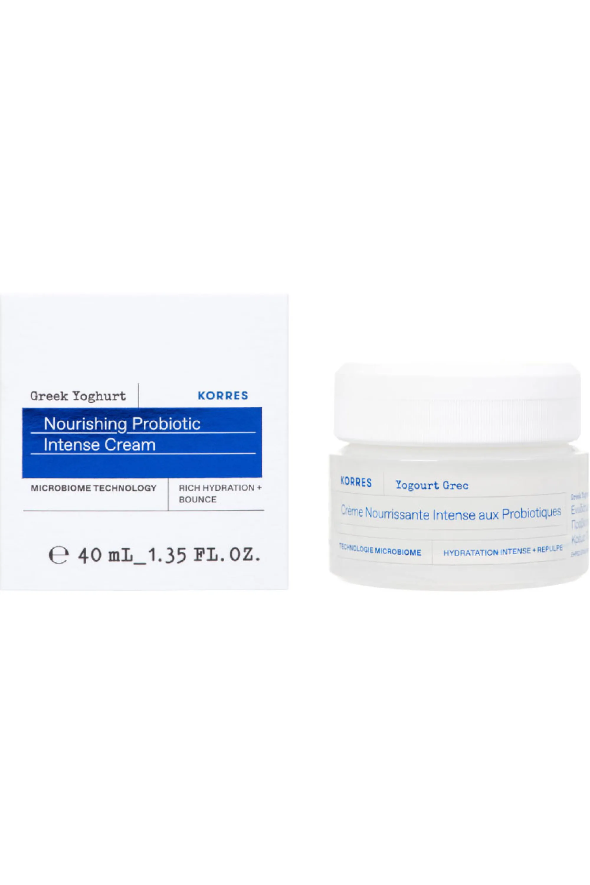 Korres Crème nourrissante intense aux probiotiques et yaourt grec-40 ml
