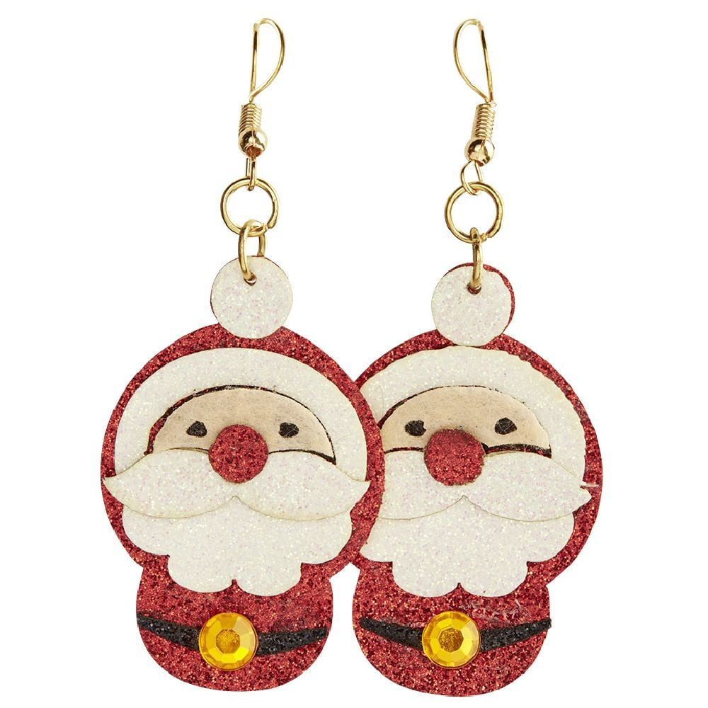 Boucle d'oreille forme Père Noël rouge