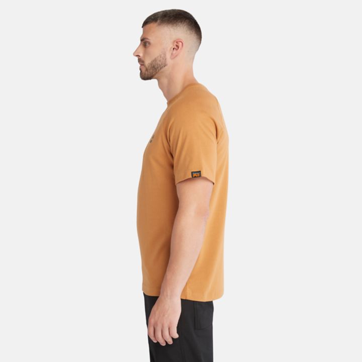 Camiseta Timberland PRO Core Reflective Logo Masculina na cor Amarela Escura