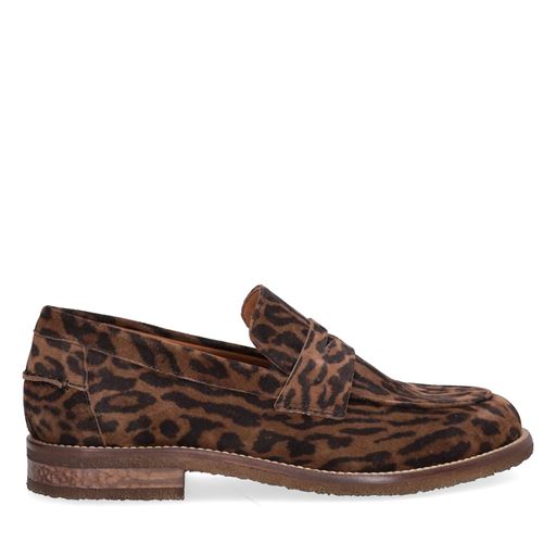 Billi Bi A6335 Loafers, Leopard Suede, 40