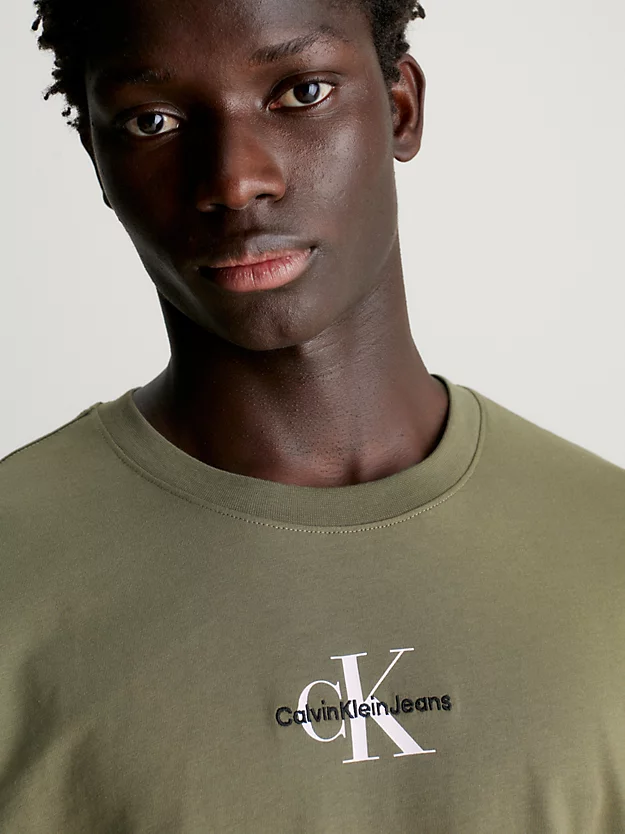 Camiseta de algodão com monograma