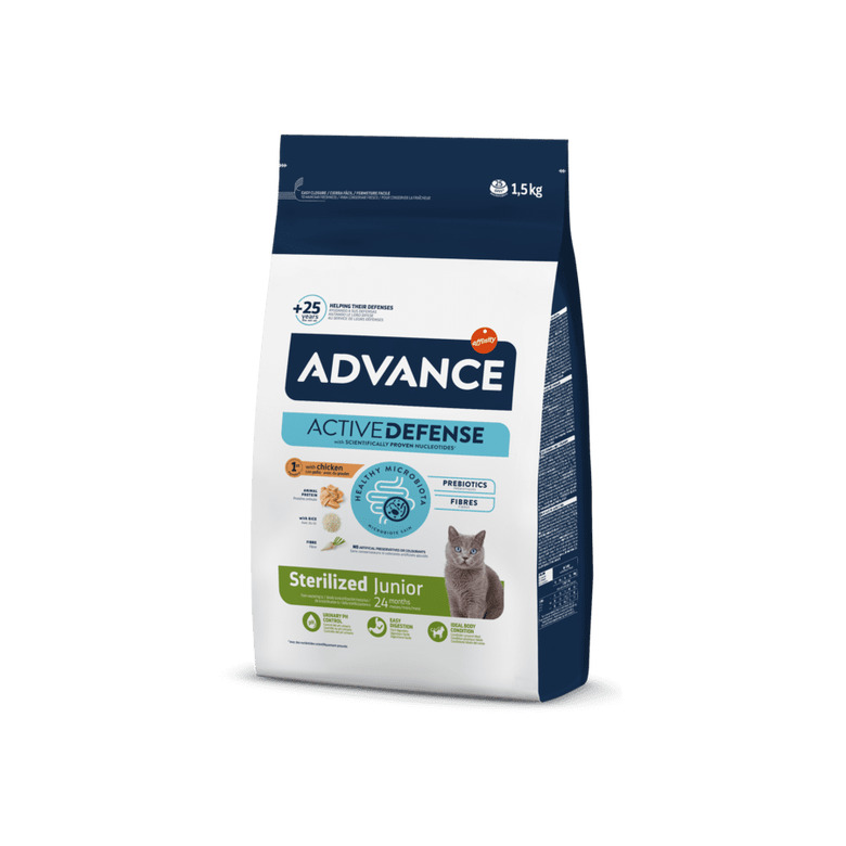 Ração esterilizada Advance Junior para gatos