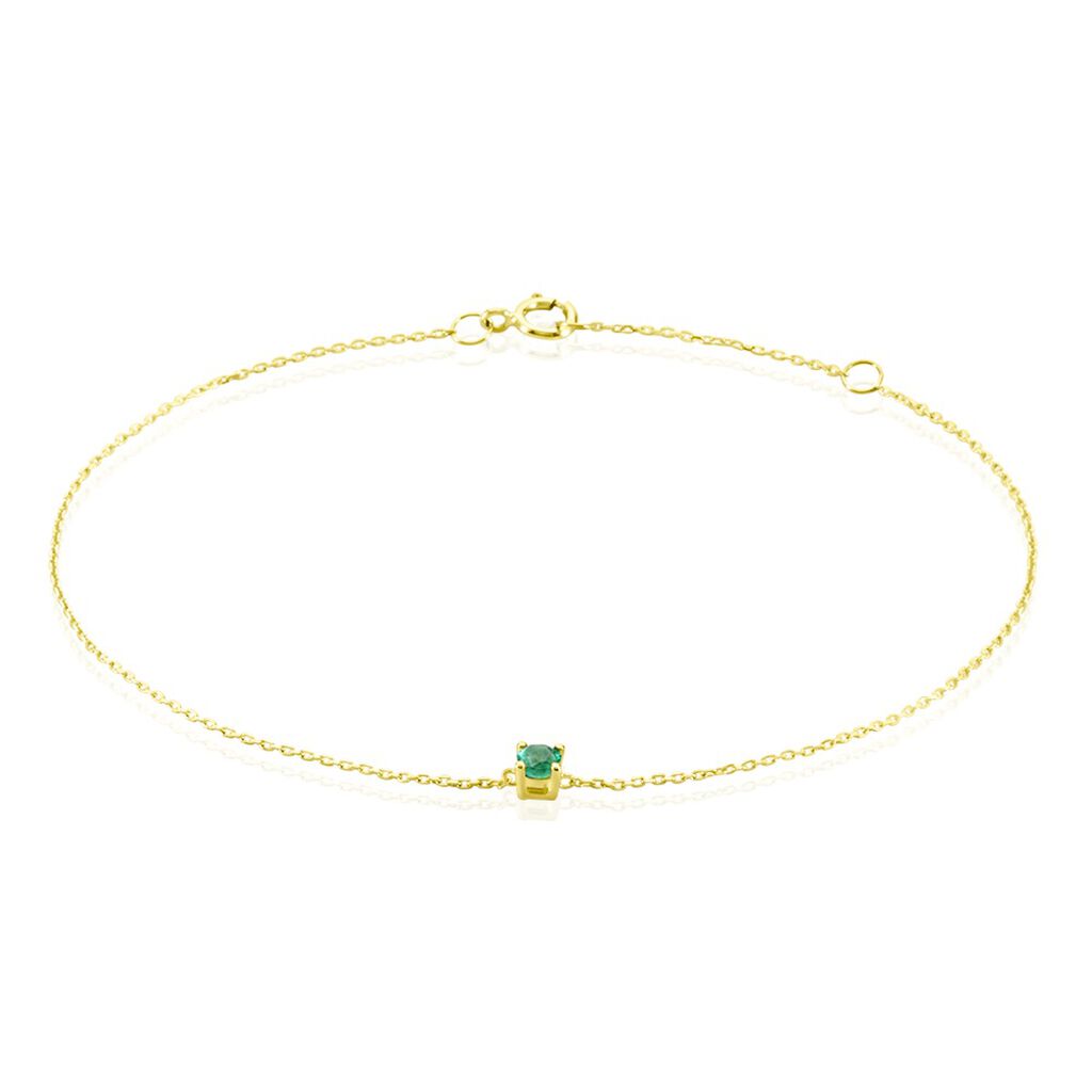 Bracelet Or Jaune Onora Emeraude