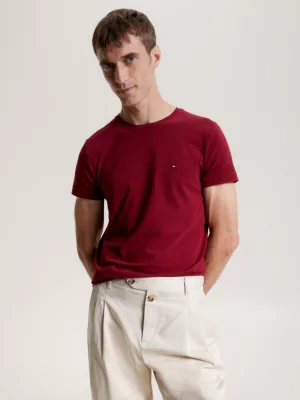 Camiseta Extra Slim Fit com Bordado de Bandeira