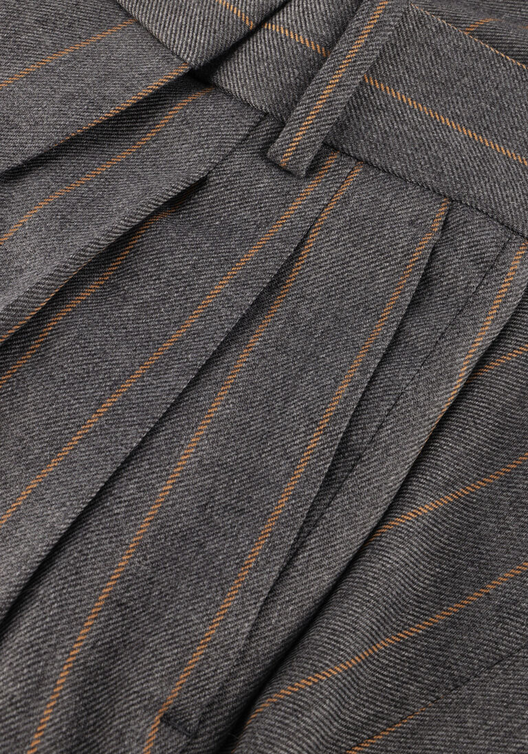 grijze ganni broeken wool stripenwrap shorts