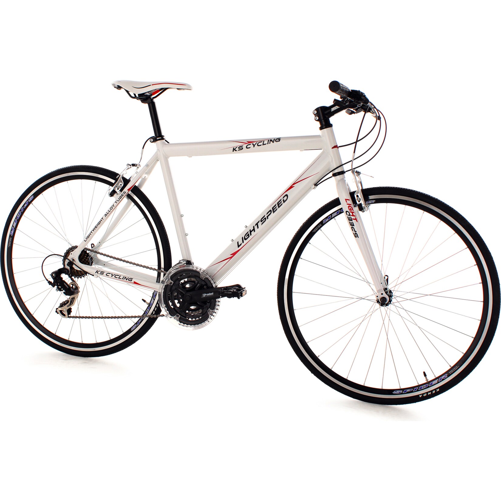 KS Cycling Fitnessrad 21 Gänge Fitness-Bike Lightspeed (White) 28 Zoll