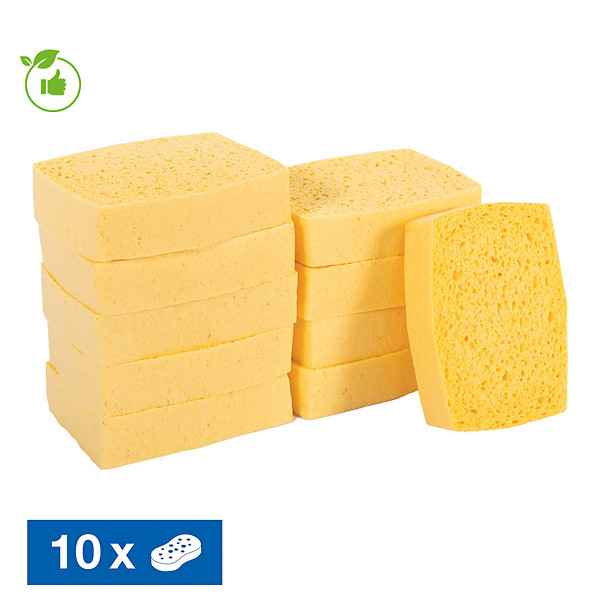 Éponges humides bordées Spontex Azella Tradition 93 14,4 x 10,1 x 3,6 cm, lot de 10