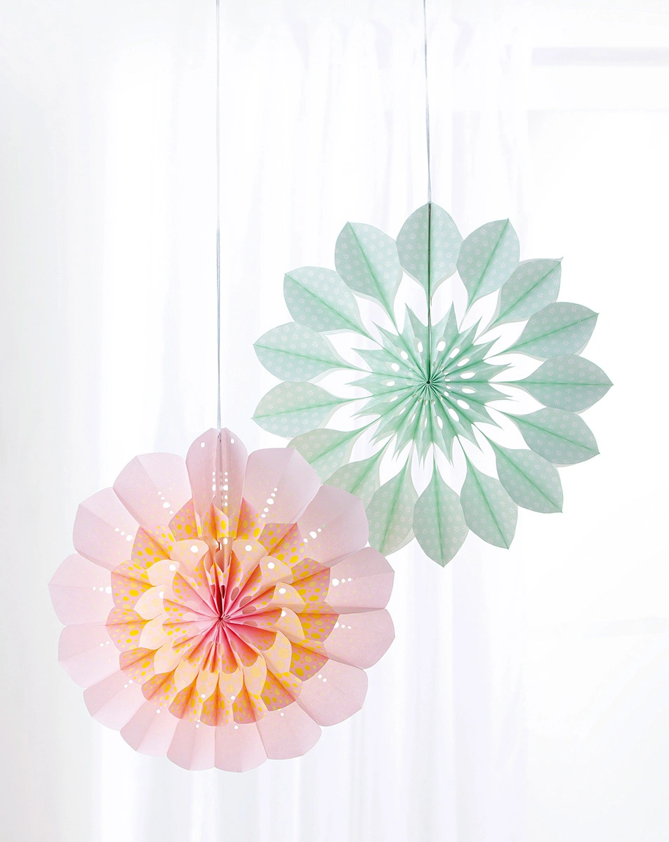 Bastelset Papiertütenblumen SWEET BLOSSOM für 2 Sterne/Blüten