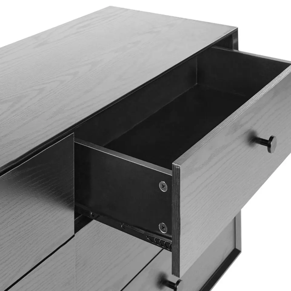 ALCESTER - Ladekast - Zwart - MDF
