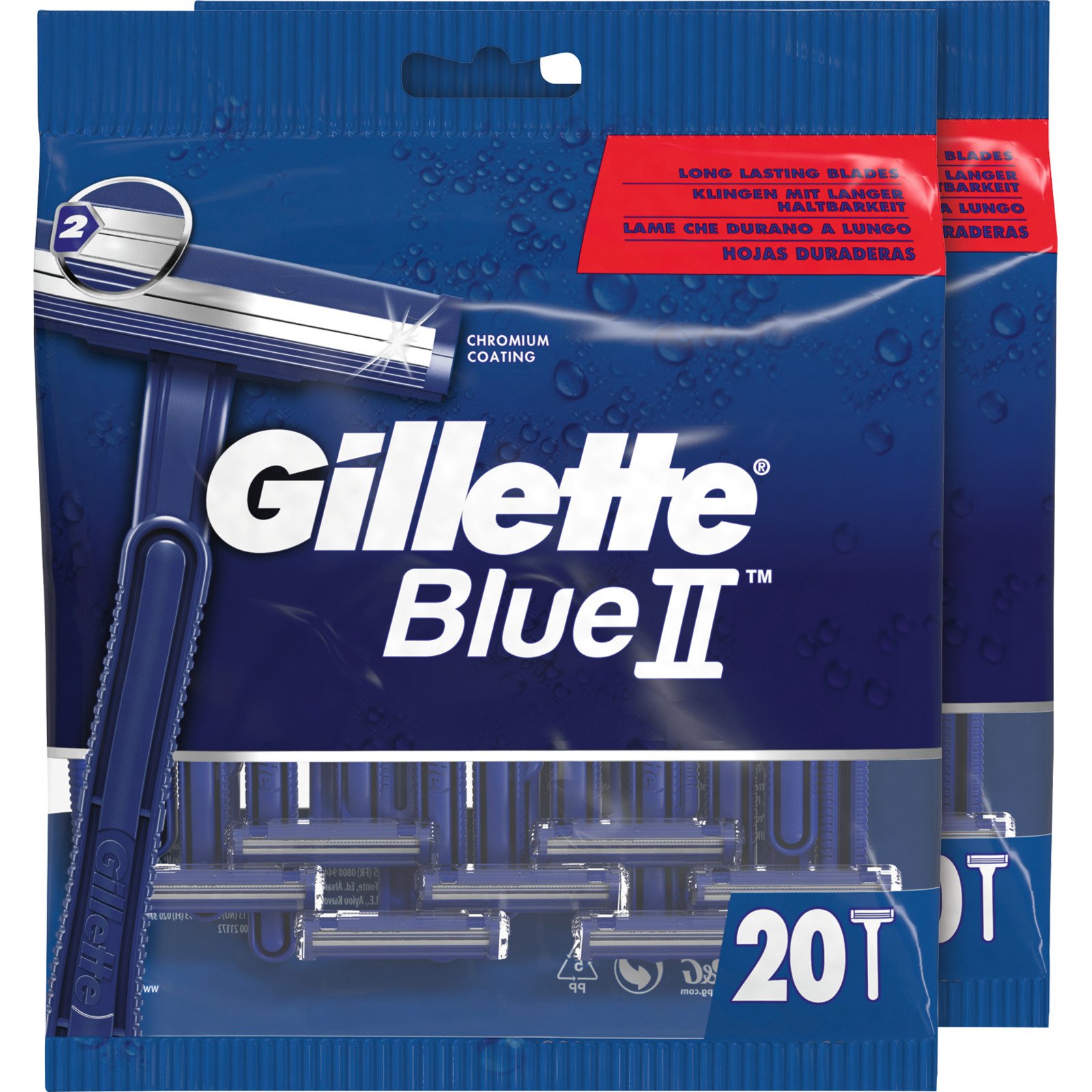 Gillette Einwegrasierer Blue II Twin 2 x 20 Stück
