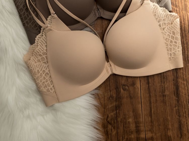 Nabla - Effen kanten paneel bh / slip / set zonder beugel