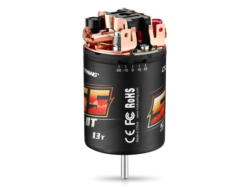 Hobbywing Brushed Motor Quicrun 555 5-Slot, 13T 555er Bürstenmotor für RC Fahrzeuge im Massstab 1:10
