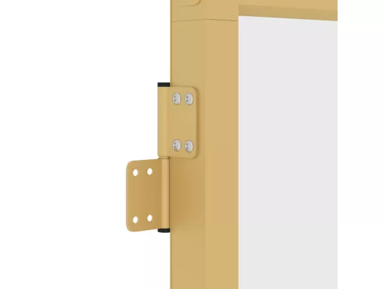 Porte intérieure mince doré 83x201,5 cm verre trempé aluminium