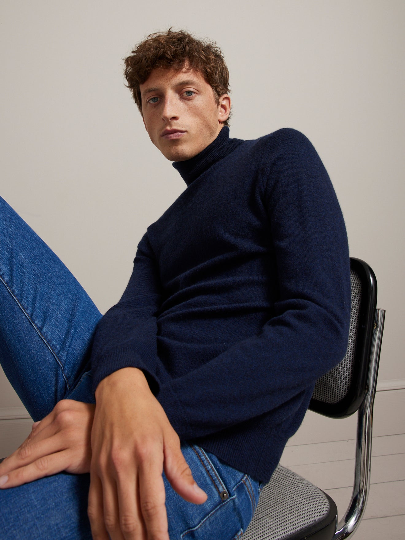 Pull col roulé homme - collection cachemire