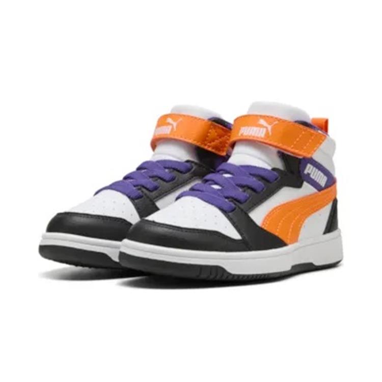 PUMA PUMA REBOUND V6 MID AC   P 393832 PUMA-WHITE-ORANGE-GLO-PUMA-BLA