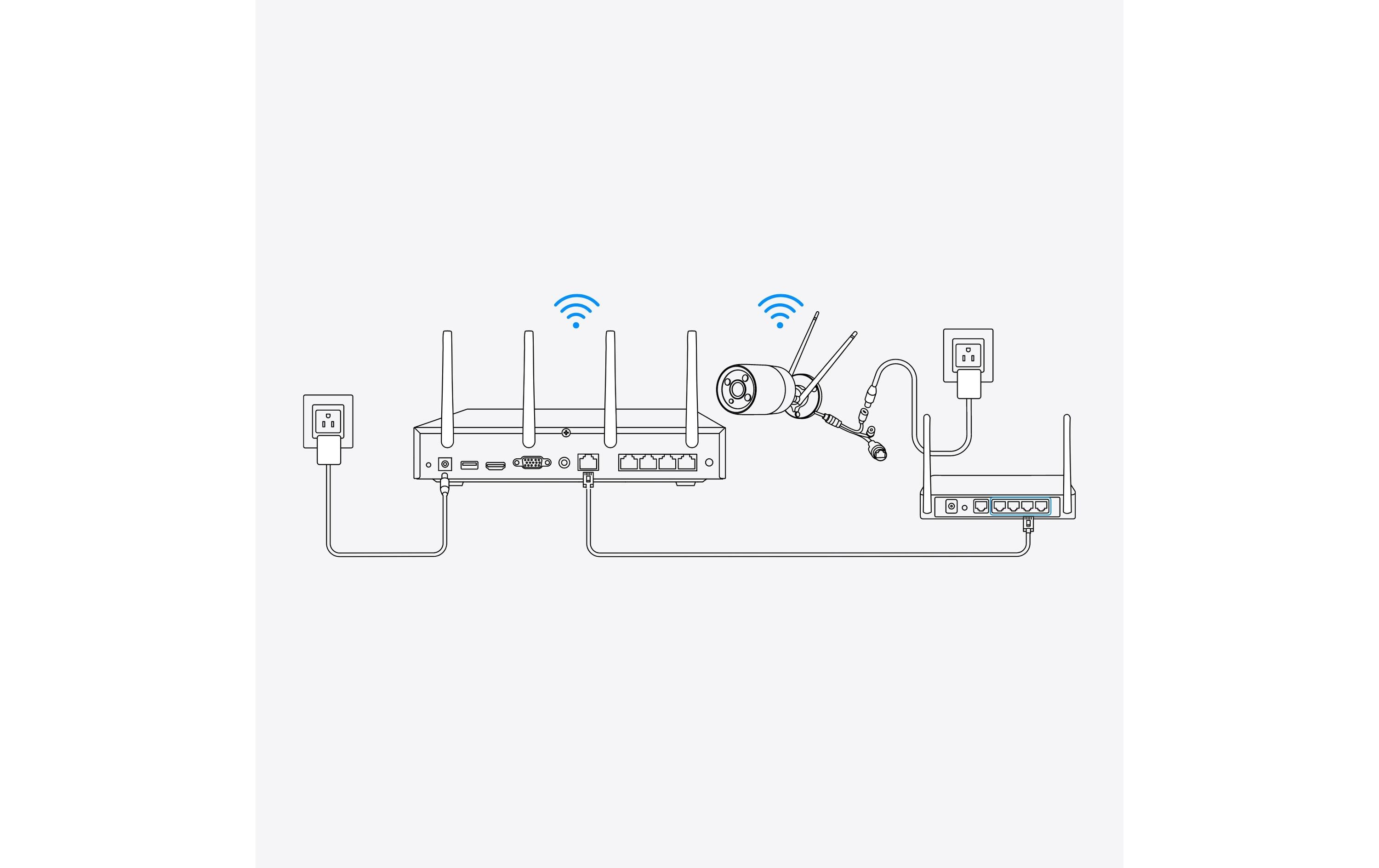 Überwachungsset NVS12-8 MB4W 4K WiFi inkl. 4 Kameras und 2TB<br>12-Kanal 4K Wifi Überwachungskamerasystem 24/7 inkl. 4x 8MP Wifi Kameras mit hochauflösender Nachtsicht