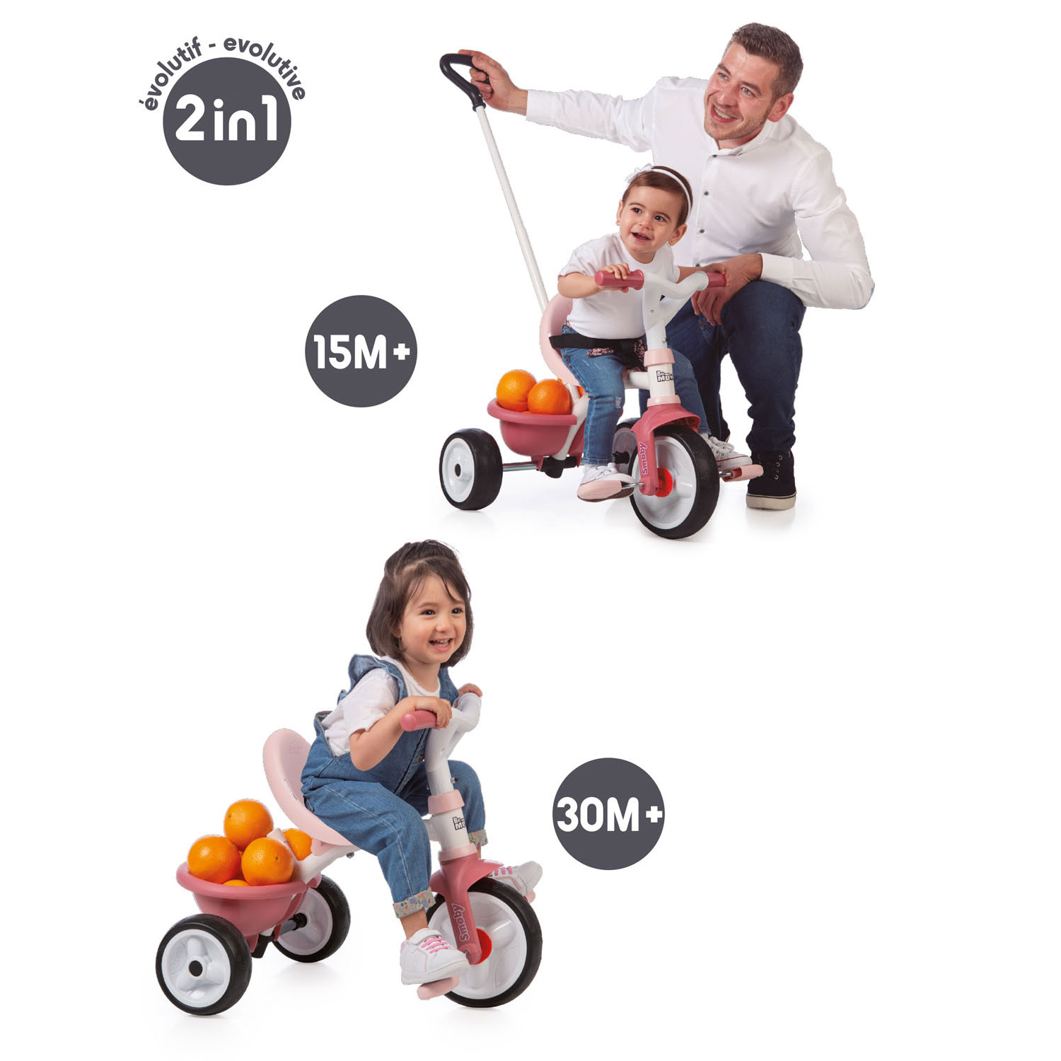 Smoby Be Move Driewieler Roze
