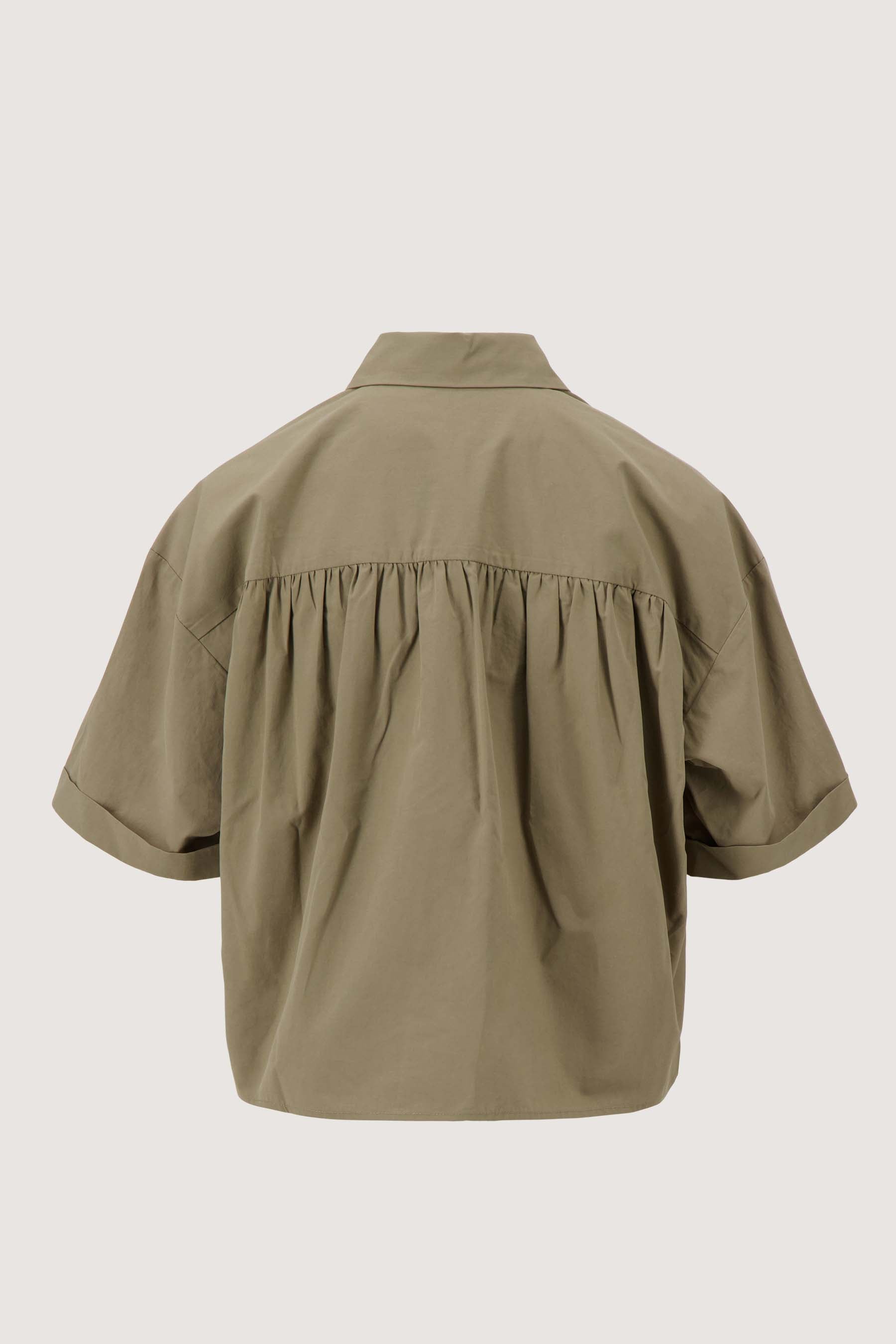 boxy blouse met korte mouw