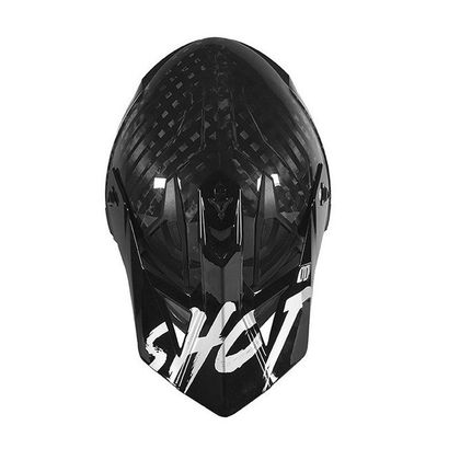 Casque cross Shot LITE - SOLID CARBON - SILVER 2021 - Noir / Gris