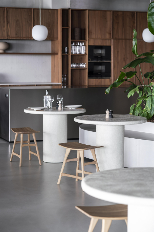 Ethnicraft Elements eettafel Ø90 off white