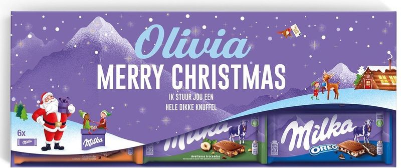 Mega Milka - Chocolade Reep - 6 Stuks - Gepersonaliseerd