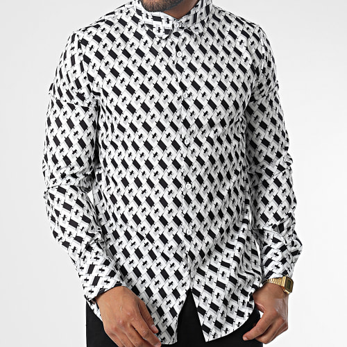 Chemise Manches Longues Alto Blanc Noir Gris