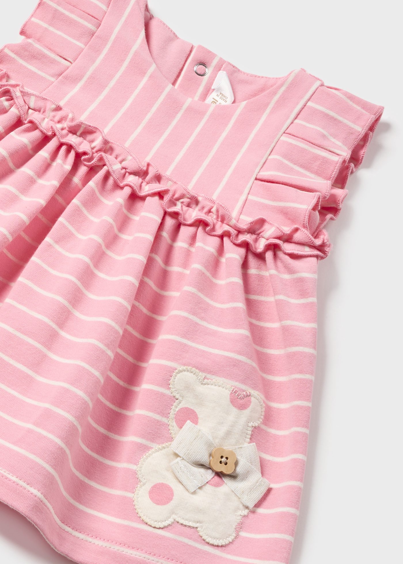 Vestido Better Cotton para recém-nascido com estampa de milho
